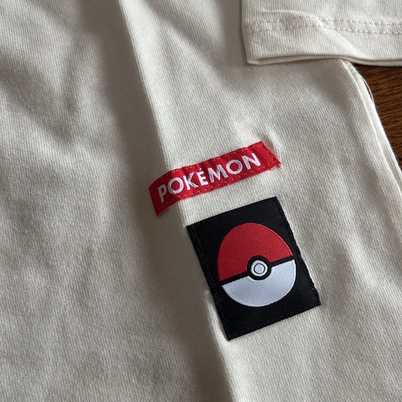 ZARA PIKACHU POKÉMON™ T-SHIRT Kids Ecru Cream Cotton Graphic Tee NWT Size 9 - 10 - Picture 4 of 11